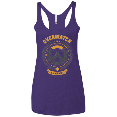 T-Shirts Purple / X-Small Support Team Women's Triblend Racerback Tank