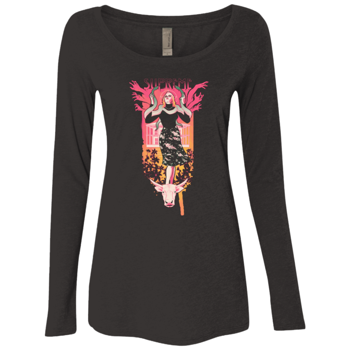 T-Shirts Vintage Black / Small Supreme Women's Triblend Long Sleeve Shirt