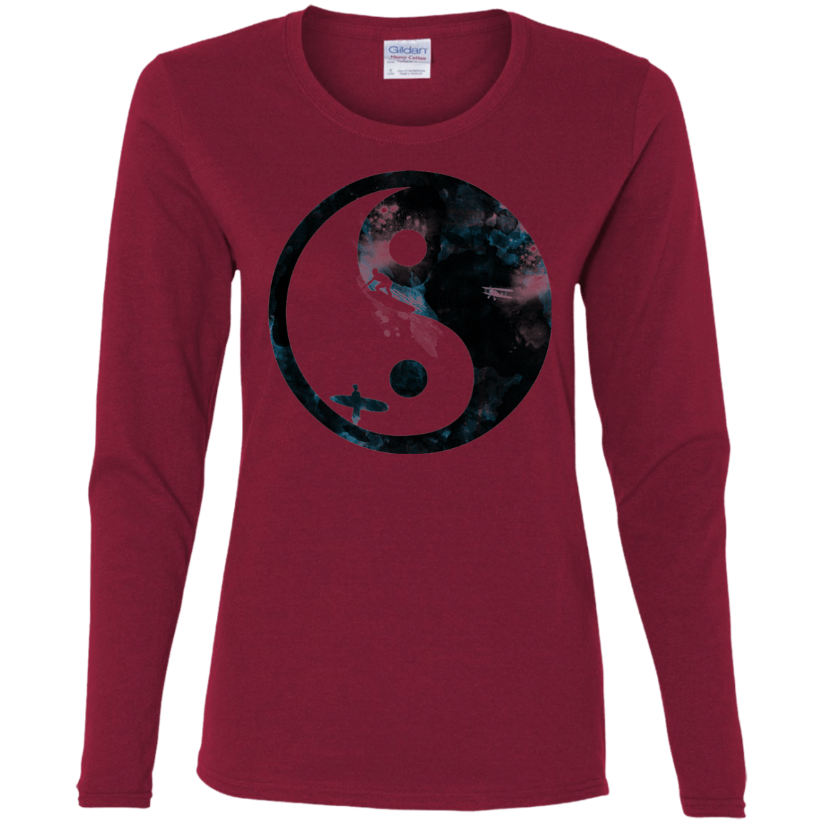 T-Shirts Cardinal / S Surfin' Women's Long Sleeve T-Shirt