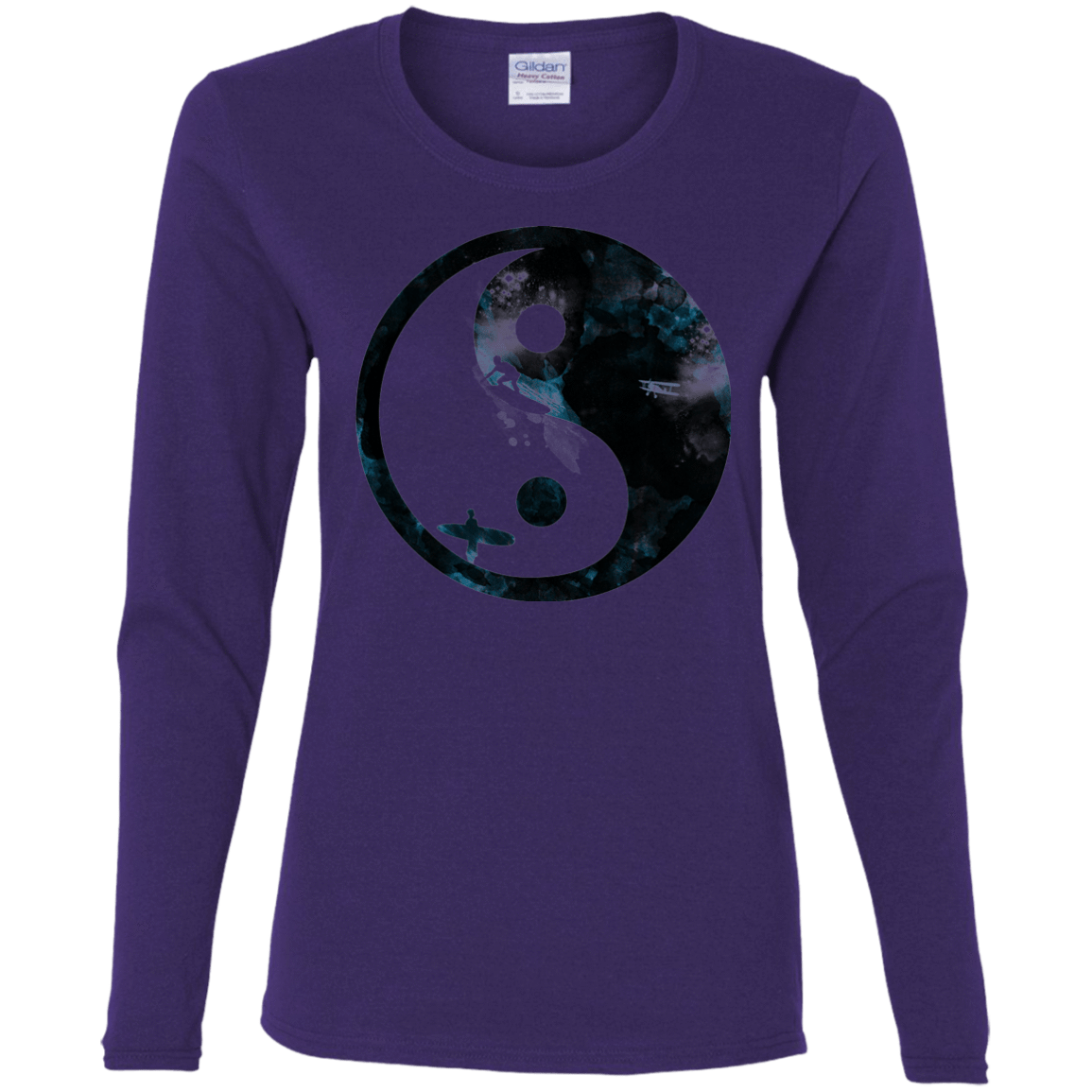 T-Shirts Purple / S Surfin' Women's Long Sleeve T-Shirt