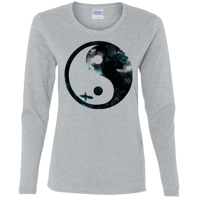 T-Shirts Sport Grey / S Surfin' Women's Long Sleeve T-Shirt