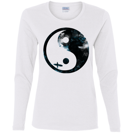 T-Shirts White / S Surfin' Women's Long Sleeve T-Shirt