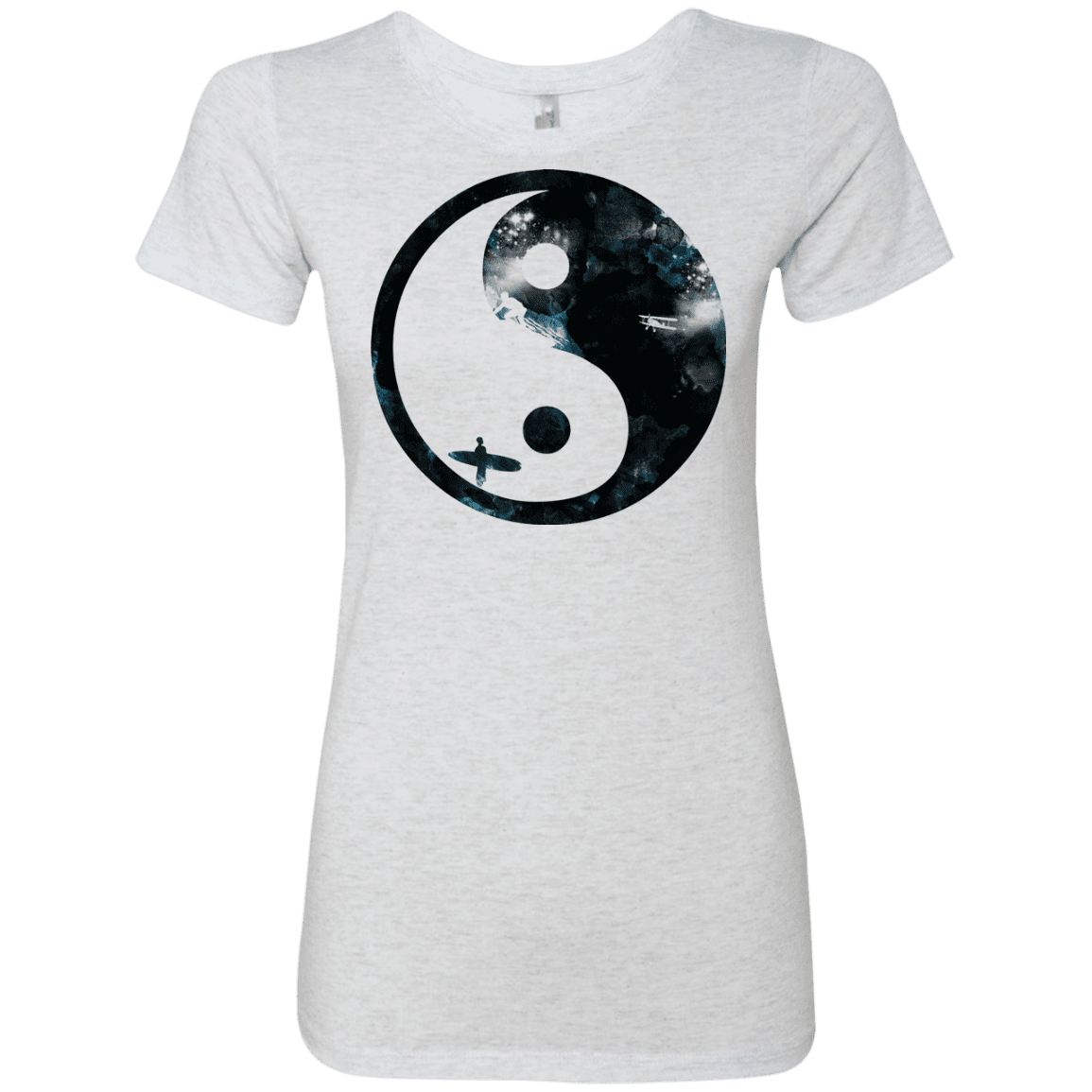 T-Shirts Heather White / S Surfin' Women's Triblend T-Shirt