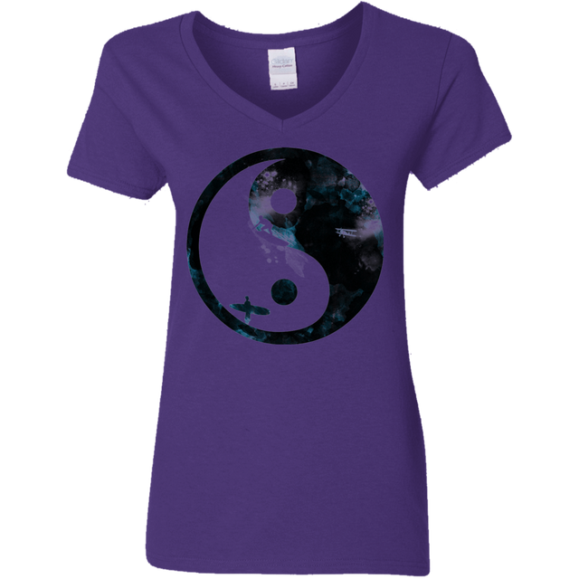 T-Shirts Purple / S Surfin' Women's V-Neck T-Shirt