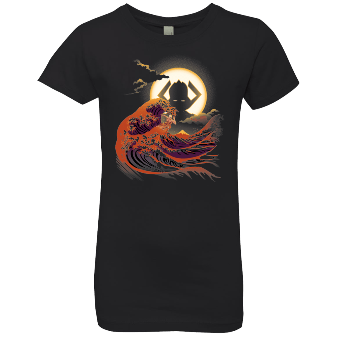 T-Shirts Black / YXS Surfing With The Alien Girls Premium T-Shirt
