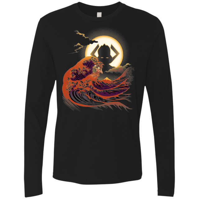 T-Shirts Black / Small Surfing With The Alien Men's Premium Long Sleeve