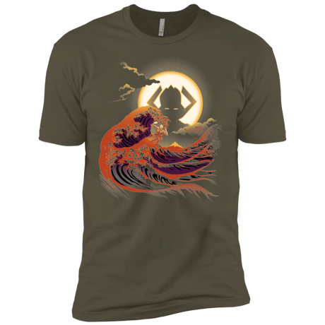 T-Shirts Military Green / X-Small Surfing With The Alien Men's Premium T-Shirt