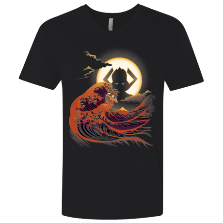 T-Shirts Black / X-Small Surfing With The Alien Men's Premium V-Neck