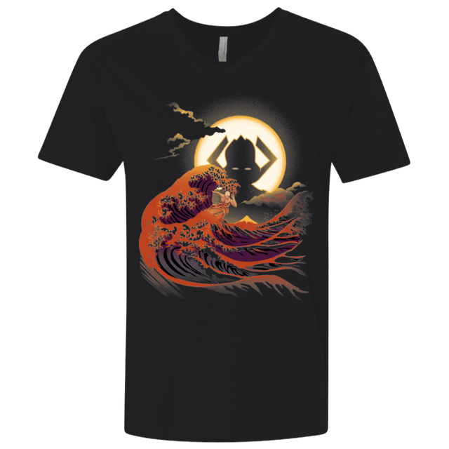 T-Shirts Black / X-Small Surfing With The Alien Men's Premium V-Neck