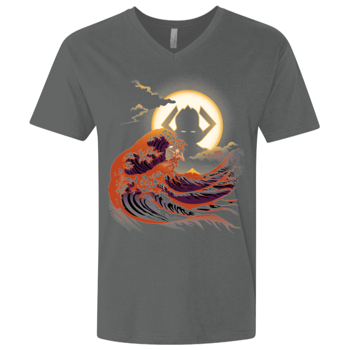 Surfing With The Alien Men's Premium V-Neck