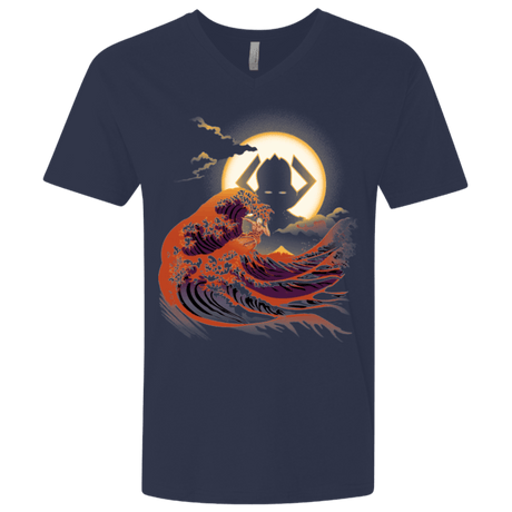 T-Shirts Midnight Navy / X-Small Surfing With The Alien Men's Premium V-Neck