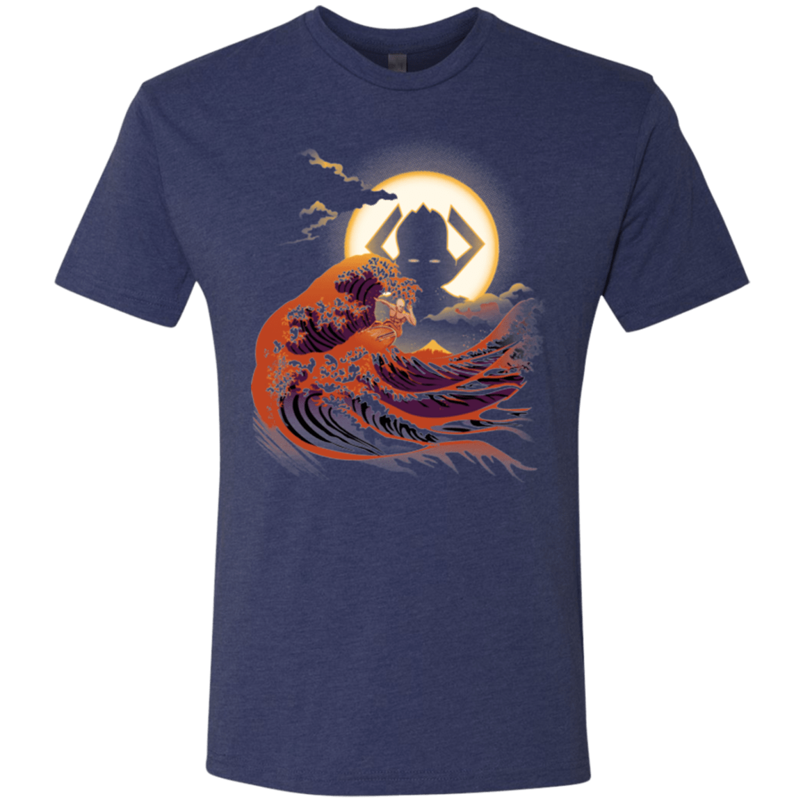 T-Shirts Vintage Navy / Small Surfing With The Alien Men's Triblend T-Shirt