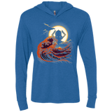 T-Shirts Vintage Royal / X-Small Surfing With The Alien Triblend Long Sleeve Hoodie Tee