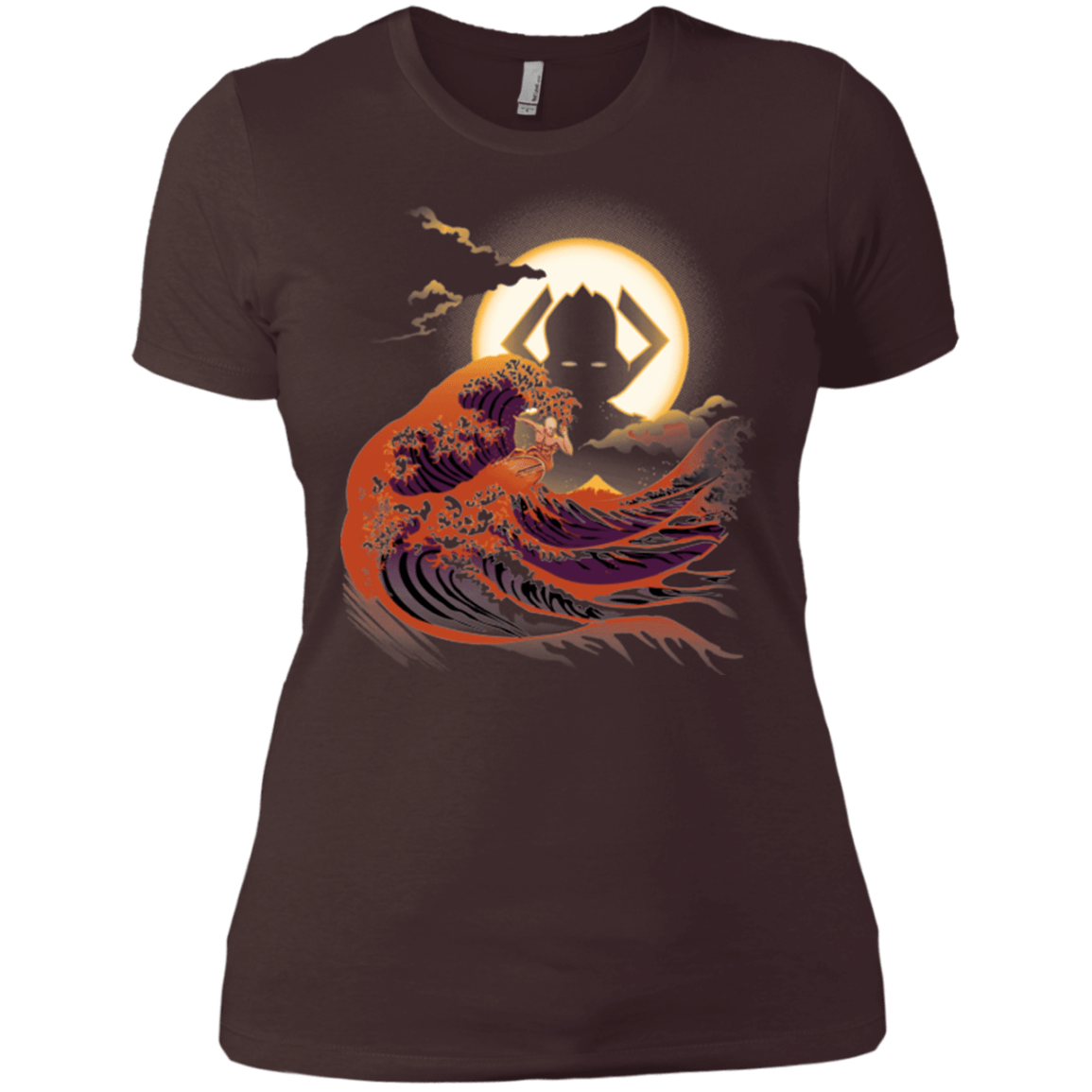 T-Shirts Dark Chocolate / X-Small Surfing With The Alien Women's Premium T-Shirt