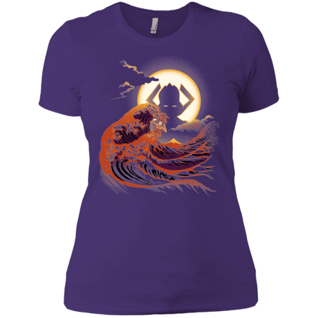 T-Shirts Purple / X-Small Surfing With The Alien Women's Premium T-Shirt