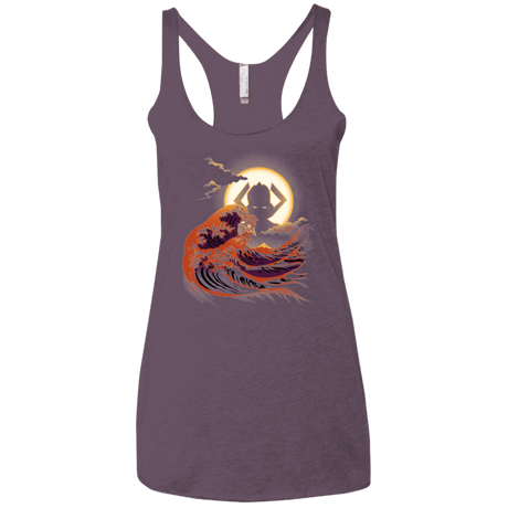 T-Shirts Vintage Purple / X-Small Surfing With The Alien Women's Triblend Racerback Tank