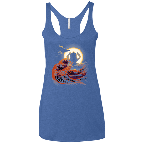 T-Shirts Vintage Royal / X-Small Surfing With The Alien Women's Triblend Racerback Tank