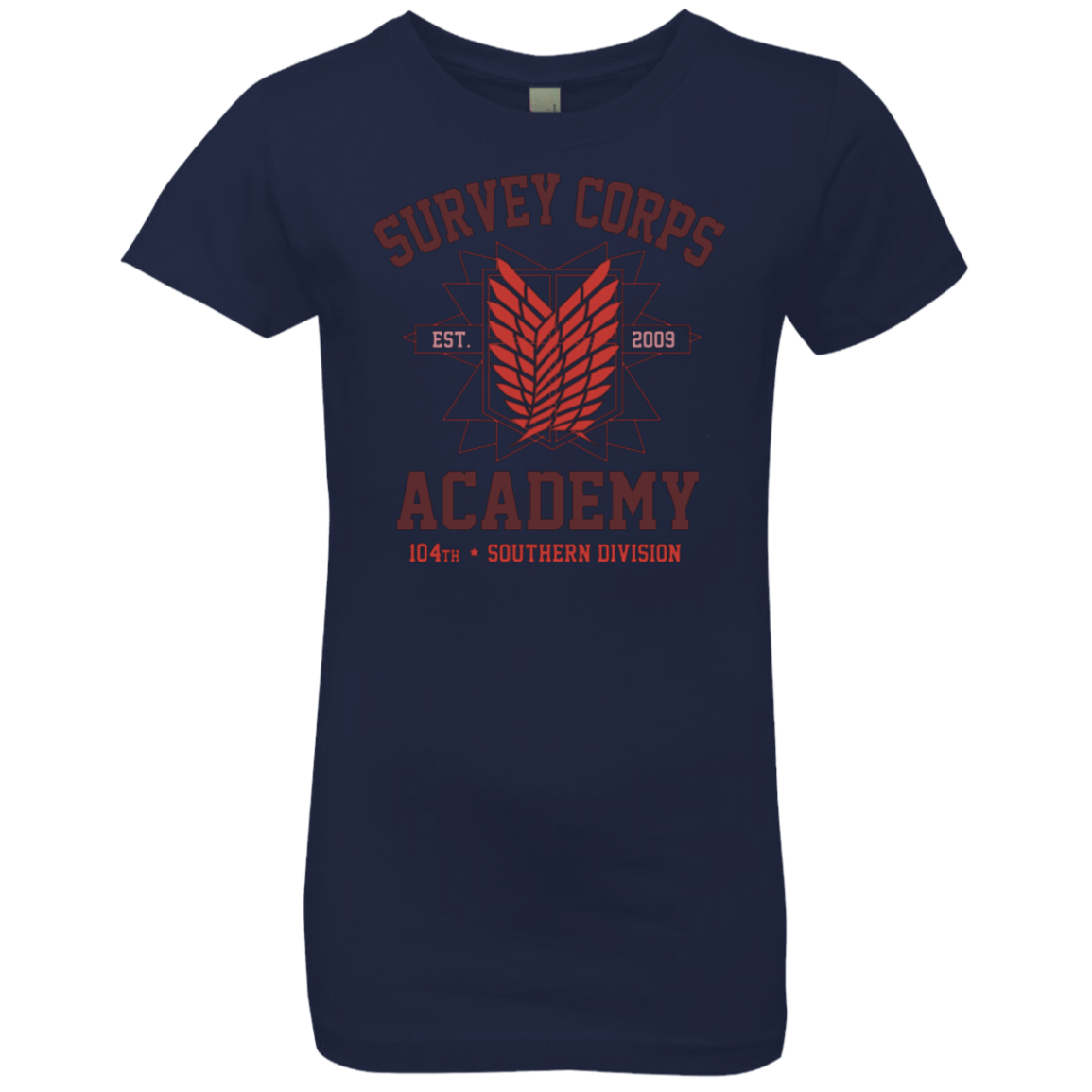 T-Shirts Midnight Navy / YXS Survey Corps Academy Girls Premium T-Shirt