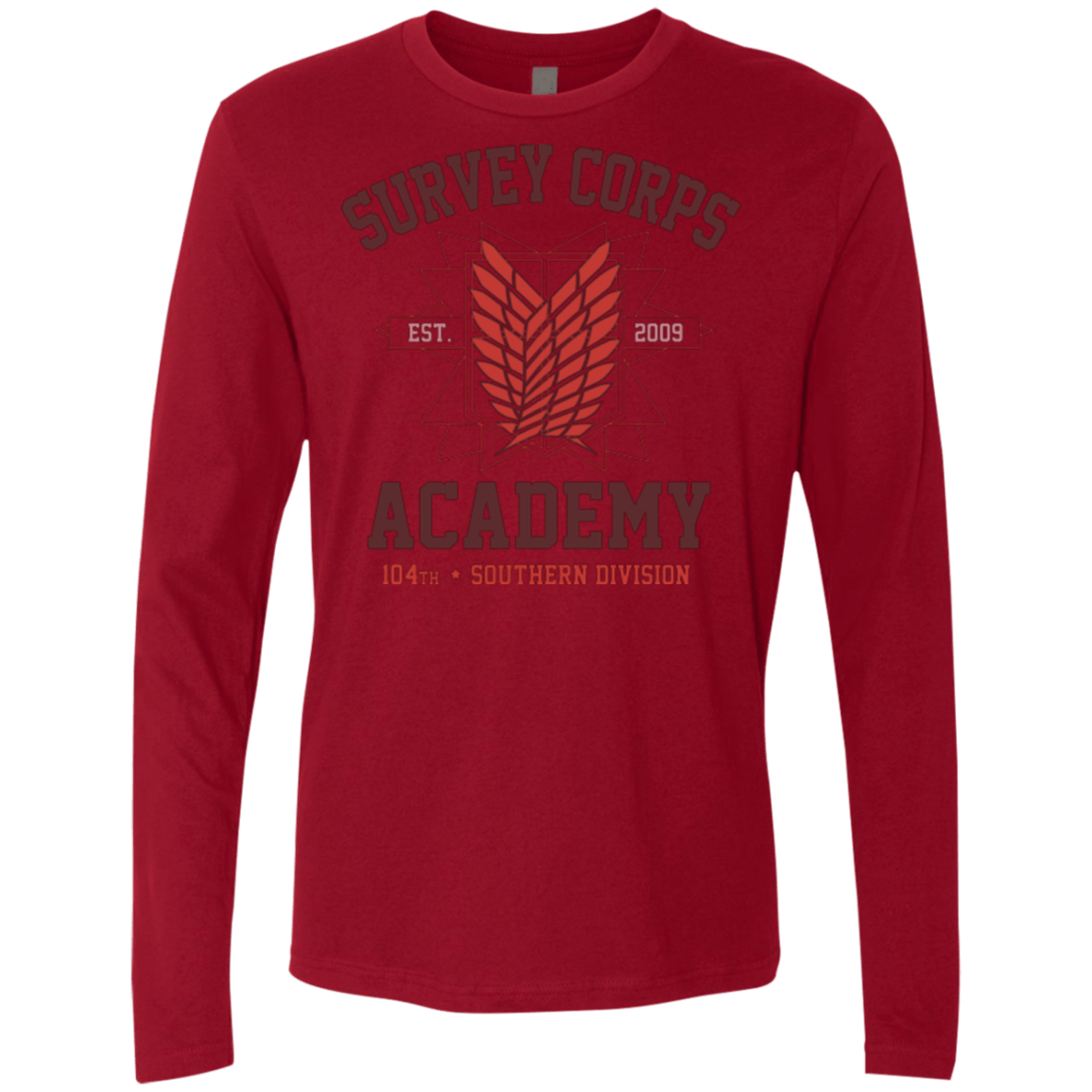T-Shirts Cardinal / Small Survey Corps Academy Men's Premium Long Sleeve