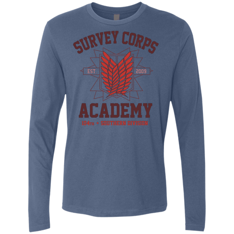 T-Shirts Indigo / Small Survey Corps Academy Men's Premium Long Sleeve