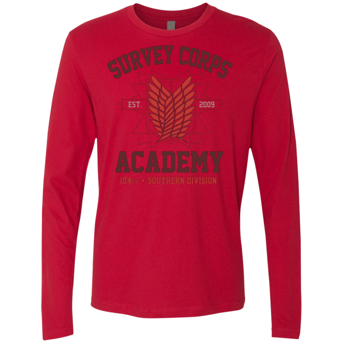 T-Shirts Red / Small Survey Corps Academy Men's Premium Long Sleeve