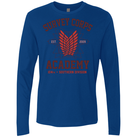T-Shirts Royal / Small Survey Corps Academy Men's Premium Long Sleeve