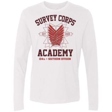 T-Shirts White / Small Survey Corps Academy Men's Premium Long Sleeve