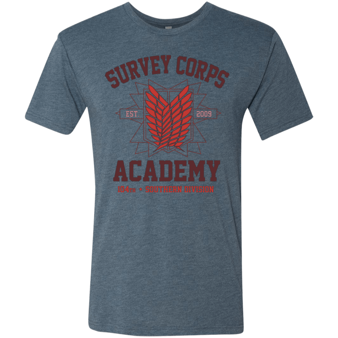 T-Shirts Indigo / Small Survey Corps Academy Men's Triblend T-Shirt