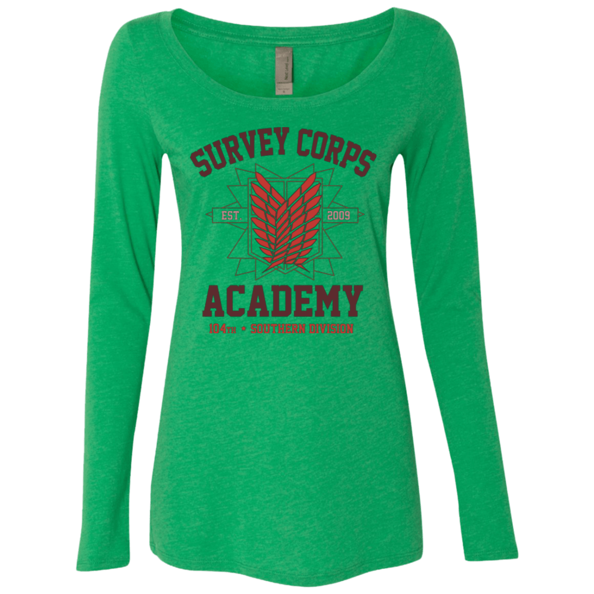 T-Shirts Envy / Small Survey Corps Academy Women's Triblend Long Sleeve Shirt