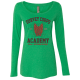 T-Shirts Envy / Small Survey Corps Academy Women's Triblend Long Sleeve Shirt