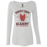 T-Shirts Heather White / Small Survey Corps Academy Women's Triblend Long Sleeve Shirt
