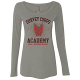 T-Shirts Venetian Grey / Small Survey Corps Academy Women's Triblend Long Sleeve Shirt