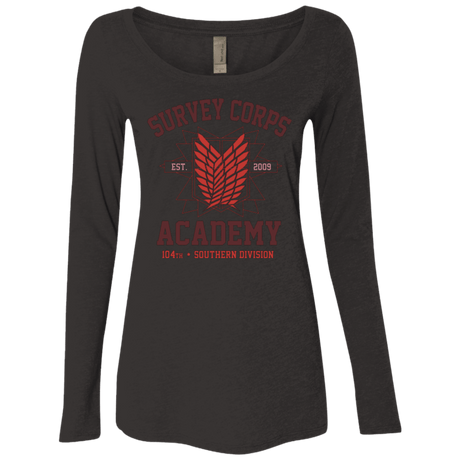 T-Shirts Vintage Black / Small Survey Corps Academy Women's Triblend Long Sleeve Shirt