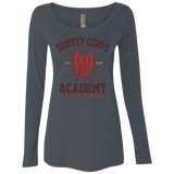 T-Shirts Vintage Navy / Small Survey Corps Academy Women's Triblend Long Sleeve Shirt