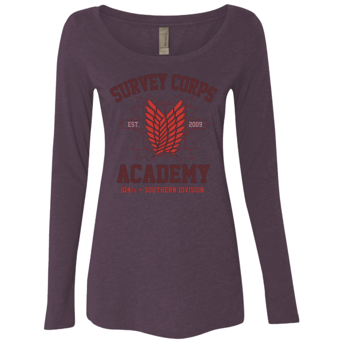 T-Shirts Vintage Purple / Small Survey Corps Academy Women's Triblend Long Sleeve Shirt