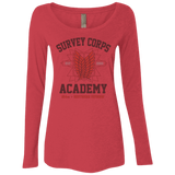 T-Shirts Vintage Red / Small Survey Corps Academy Women's Triblend Long Sleeve Shirt