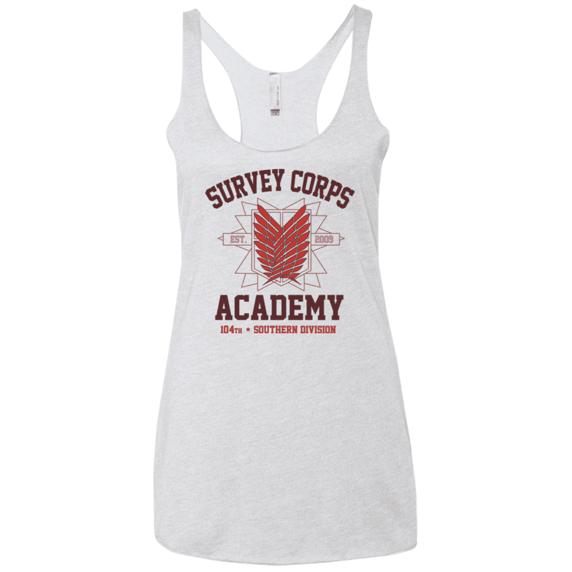 T-Shirts Heather White / X-Small Survey Corps Academy Women's Triblend Racerback Tank
