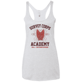 T-Shirts Heather White / X-Small Survey Corps Academy Women's Triblend Racerback Tank