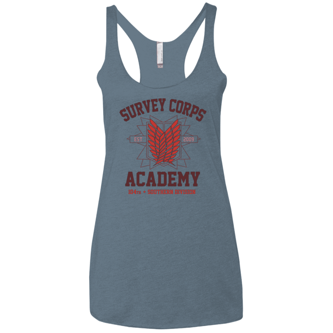 T-Shirts Indigo / X-Small Survey Corps Academy Women's Triblend Racerback Tank