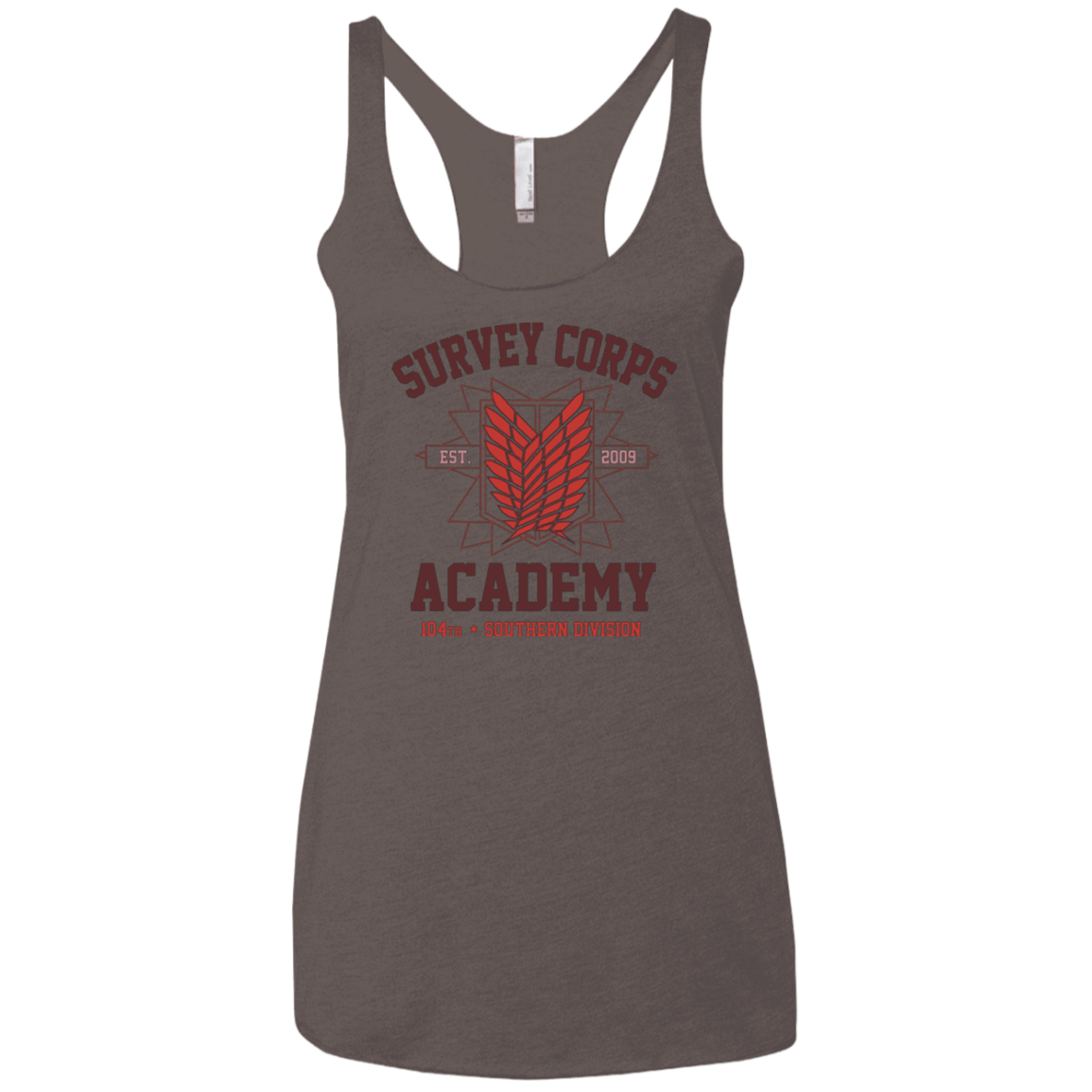 T-Shirts Macchiato / X-Small Survey Corps Academy Women's Triblend Racerback Tank