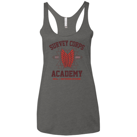 T-Shirts Premium Heather / X-Small Survey Corps Academy Women's Triblend Racerback Tank