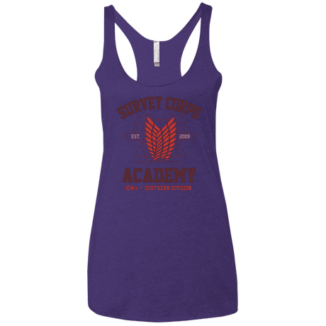 T-Shirts Purple / X-Small Survey Corps Academy Women's Triblend Racerback Tank