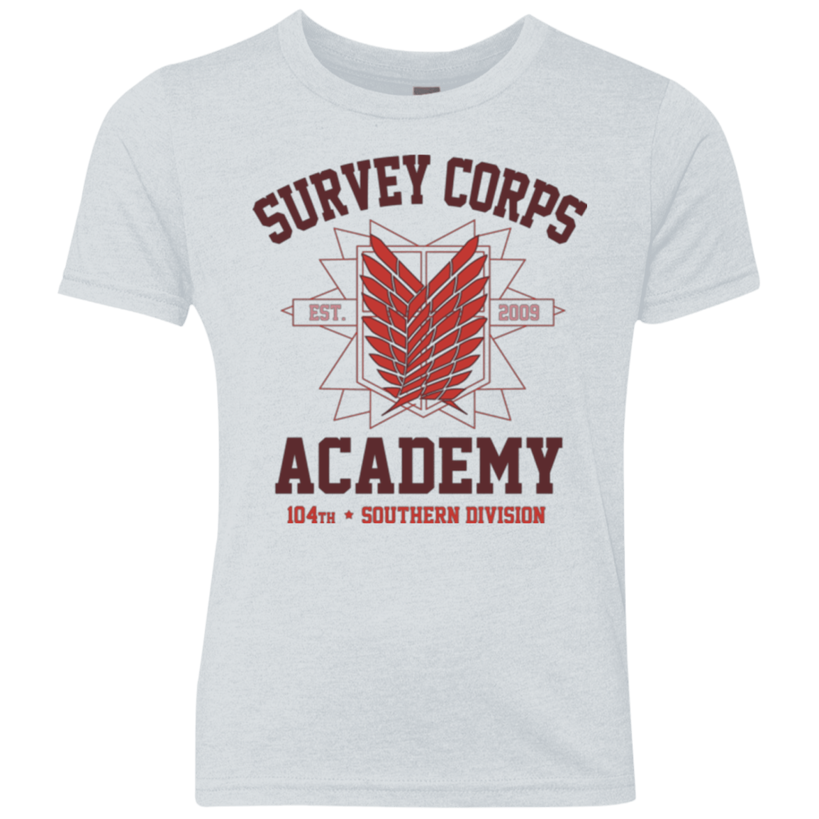 T-Shirts Heather White / YXS Survey Corps Academy Youth Triblend T-Shirt