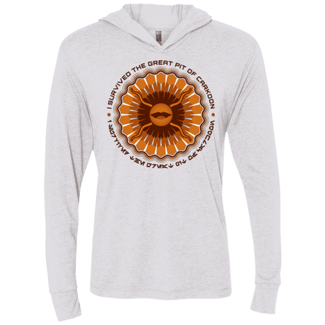 T-Shirts Heather White / X-Small Surviving The Sarlacc Triblend Long Sleeve Hoodie Tee