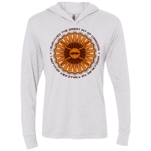 T-Shirts Heather White / X-Small Surviving The Sarlacc Triblend Long Sleeve Hoodie Tee