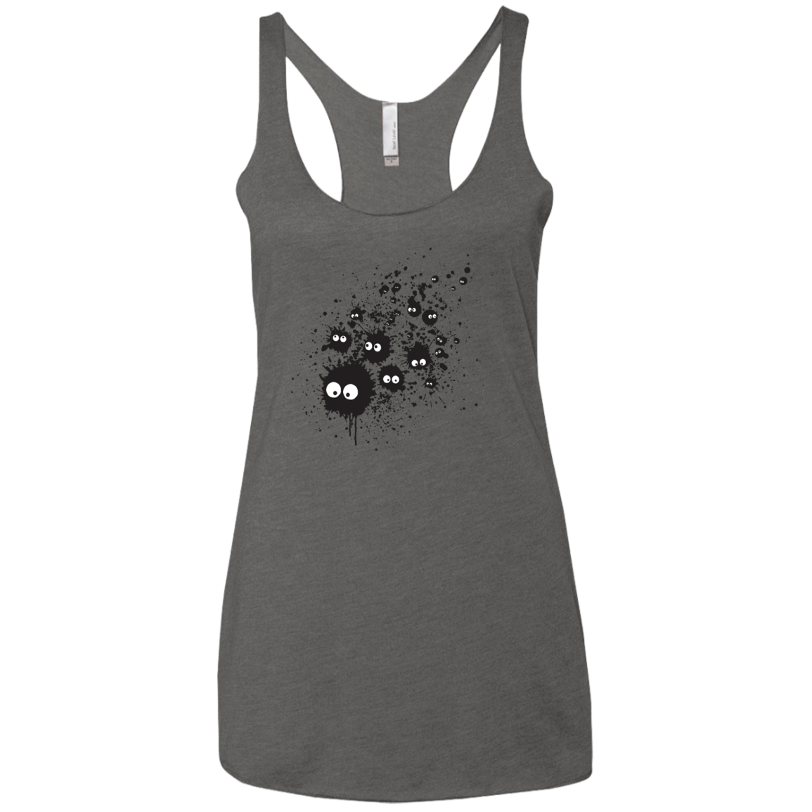 Susuwatari Ink Women's Triblend Racerback Tank