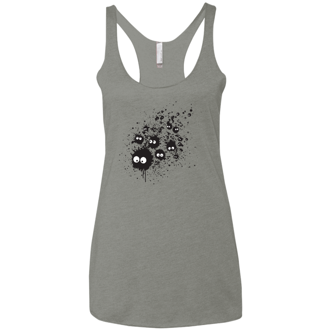 Susuwatari Ink Women's Triblend Racerback Tank