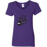 T-Shirts Purple / S Susuwatari Ink Women's V-Neck T-Shirt