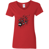 T-Shirts Red / S Susuwatari Ink Women's V-Neck T-Shirt