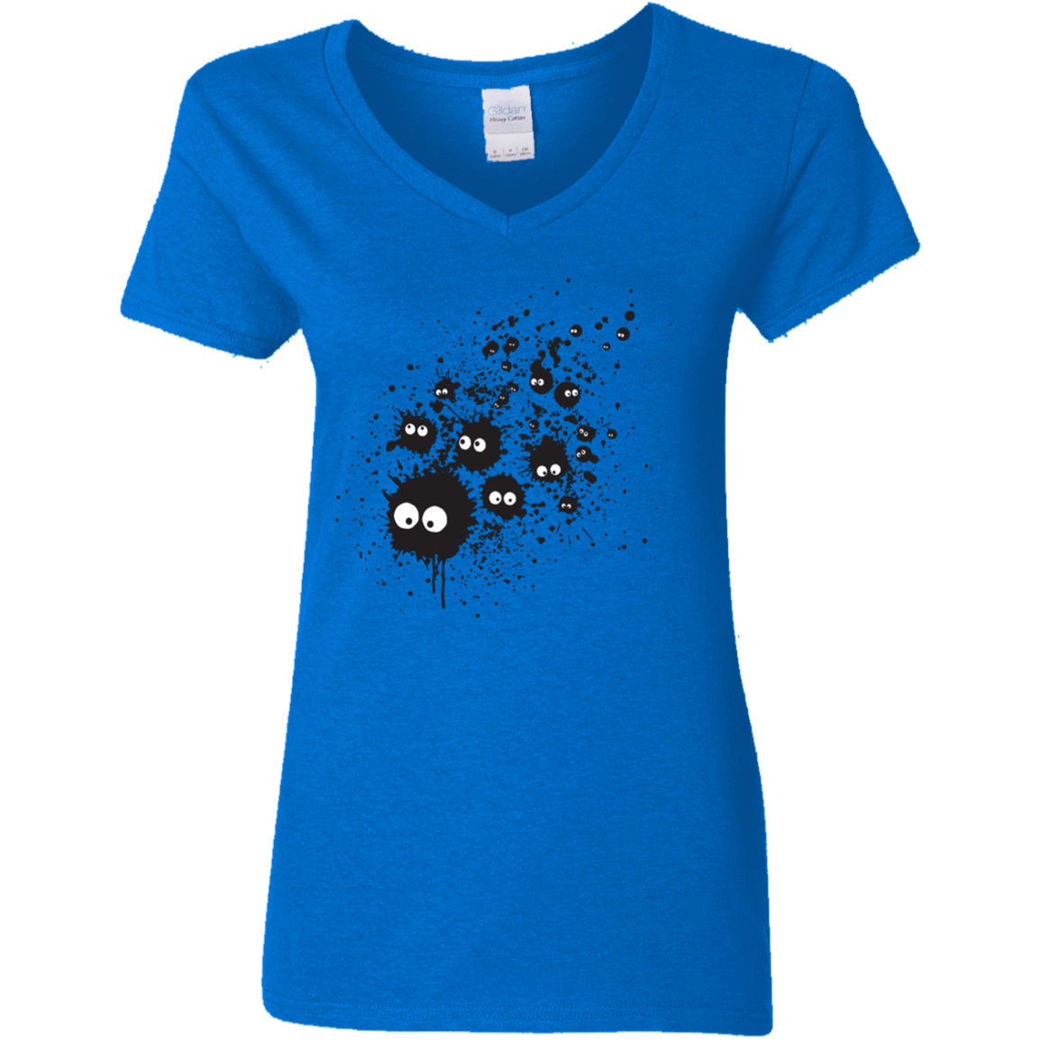 T-Shirts Royal / S Susuwatari Ink Women's V-Neck T-Shirt